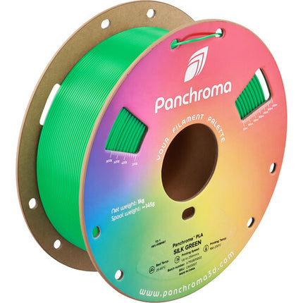 Polymaker Panchroma Silk PLA Filamento 1kg 1.75mm Verde Seda Transparente