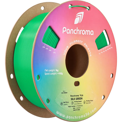 Polymaker Panchroma Silk PLA Filamento 1kg 1.75mm Verde Seda Transparente