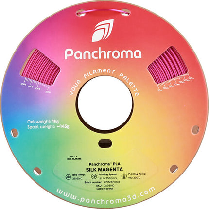 Polymaker Panchroma Silk PLA Filamento 1kg Diámetro 1.75mm Magenta Seda