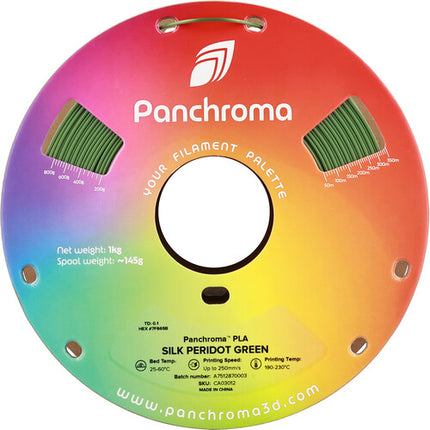 Polymaker Panchroma Silk Filamento PLA 1kg 1.75mm Verde Peridot Seda