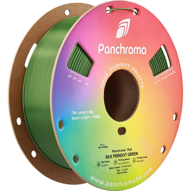 Polymaker Panchroma Silk Filamento PLA 1kg 1.75mm Verde Peridot Seda