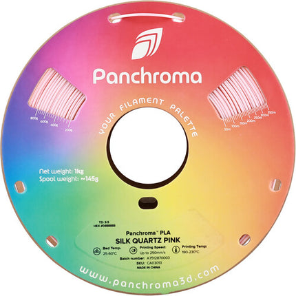Polymaker Panchroma Silk Filamento PLA 1kg 1.75mm Color Rosa Cuarzo