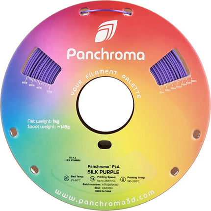 Polymaker Panchroma Silk PLA Filamento para Impresión 1kg 1.75mm Seda Púrpura