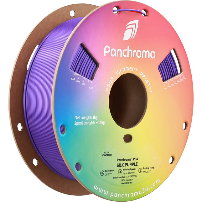 Polymaker Panchroma Silk PLA Filamento para Impresión 1kg 1.75mm Seda Púrpura