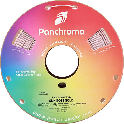 Polymaker Panchroma Silk PLA Filamento 1kg Diámetro 1.75mm Rosa Oro Seda