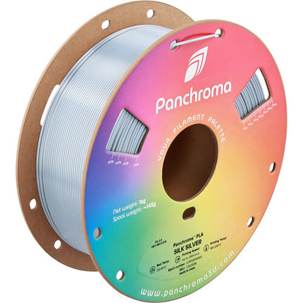 Polymaker Panchroma Silk PLA Filamento para impresión 1kg 1.75mm 250mm/s Plata Seda
