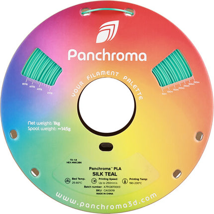 Polymaker Panchroma Silk PLA Filamento 1kg Diámetro 1.75mm Teal