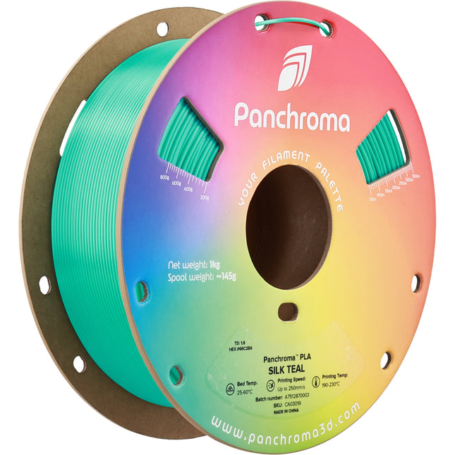 Polymaker Panchroma Silk PLA Filamento 1kg Diámetro 1.75mm Teal
