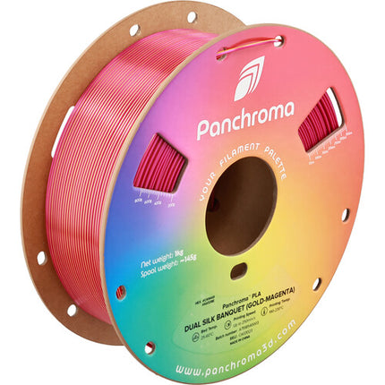 Polymaker Panchroma Filamento PLA Dual Silk 1kg 1.75mm Oro y Magenta