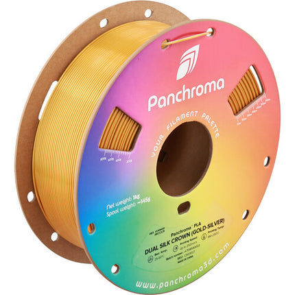 Polymaker Panchroma Filamento PLA Doble Seda 1kg 1.75mm Dorado Plata