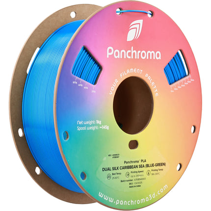Polymaker Panchroma Filamento PLA Dual Silk 1kg Azul Verde 1.75mm