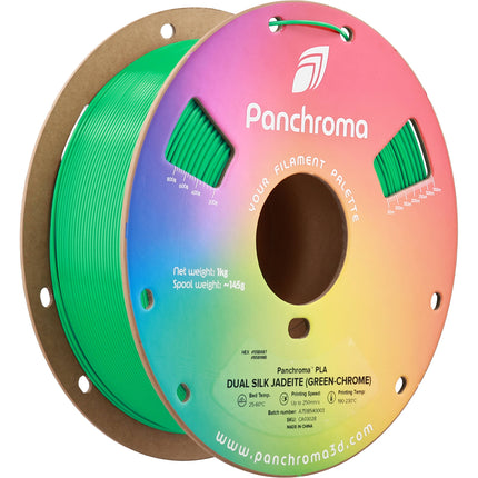 Polymaker Panchroma Filamento PLA Doble Seda 1kg Verde Jadeíta Cromo 1.75mm
