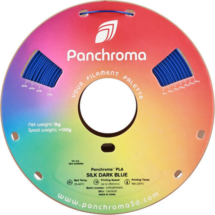 Polymaker Panchroma Silk PLA Filamento 1kg Azul Oscuro 1.75mm Diámetro 250mm/s Velocidad de Impresión