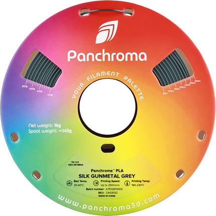 Polymaker Panchroma Silk PLA Filamento 1kg 1.75mm Gris Gunmetal