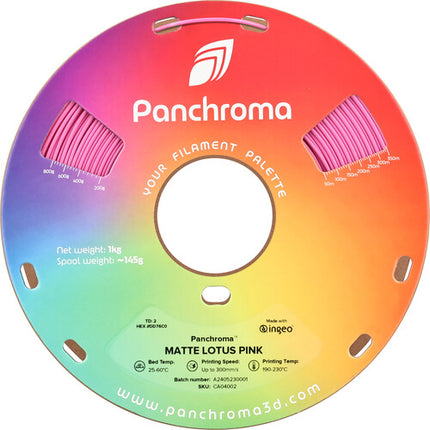 Polymaker Panchroma Matte PLA Filamento Rosa Lotus 1kg 1.75mm 300mm/s