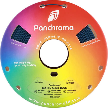 Polymaker Panchroma Matte PLA Filamento 1kg Diámetro 1.75mm Azul Ejército