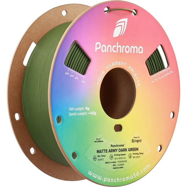Polymaker Panchroma Filamento PLA Mate 1kg 1.75mm Verde Oscuro Ejército