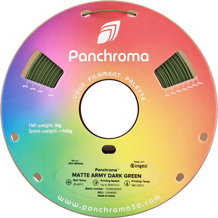 Polymaker Panchroma Filamento PLA Mate 1kg 1.75mm Verde Oscuro Ejército