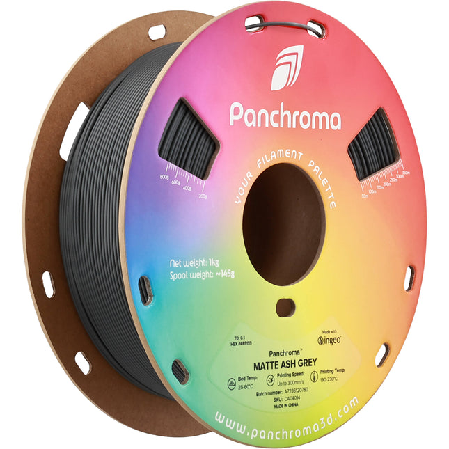 Polymaker Panchroma Filamento PLA Mate 1kg Gris Ceniza 1.75mm