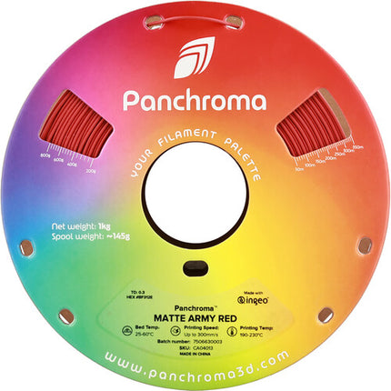 Polymaker Panchroma Filamento PLA Mate 1kg 1.75mm Army Red