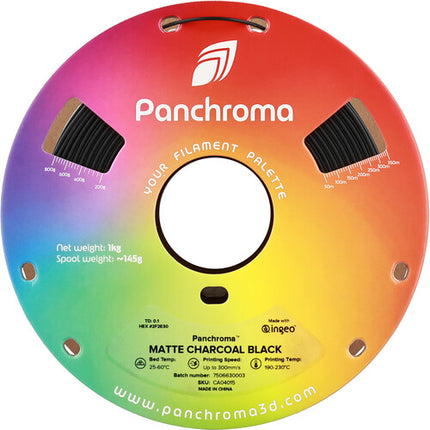Polymaker Panchroma Filamento PLA Mate 1kg Negro Carbón 1.75mm