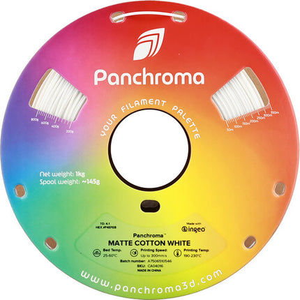 Polymaker Panchroma Filamento PLA Mate 1kg Blanco Algodón 1.75mm