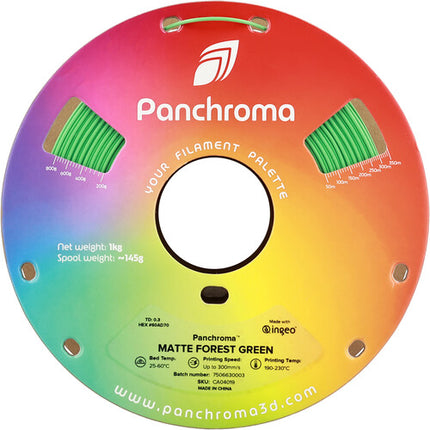 Polymaker Panchroma Matte PLA Filamento para Impresión 1kg 1.75mm Verde Bosque