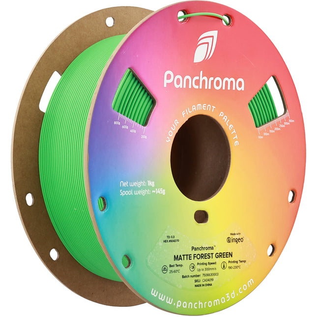 Polymaker Panchroma Matte PLA Filamento para Impresión 1kg 1.75mm Verde Bosque