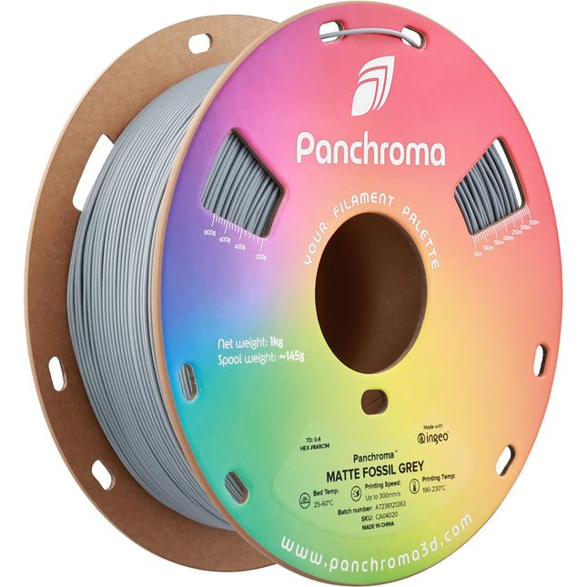 Polymaker Panchroma Matte PLA Filamento para impresión 1kg 1.75mm Gris Fossil