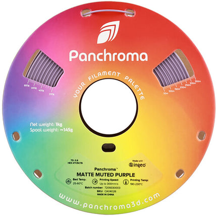 Polymaker Panchroma Filamento PLA Mate 1kg Diámetro 1.75mm Morado Apagado