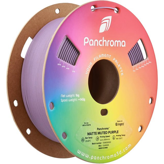 Polymaker Panchroma Filamento PLA Mate 1kg Diámetro 1.75mm Morado Apagado