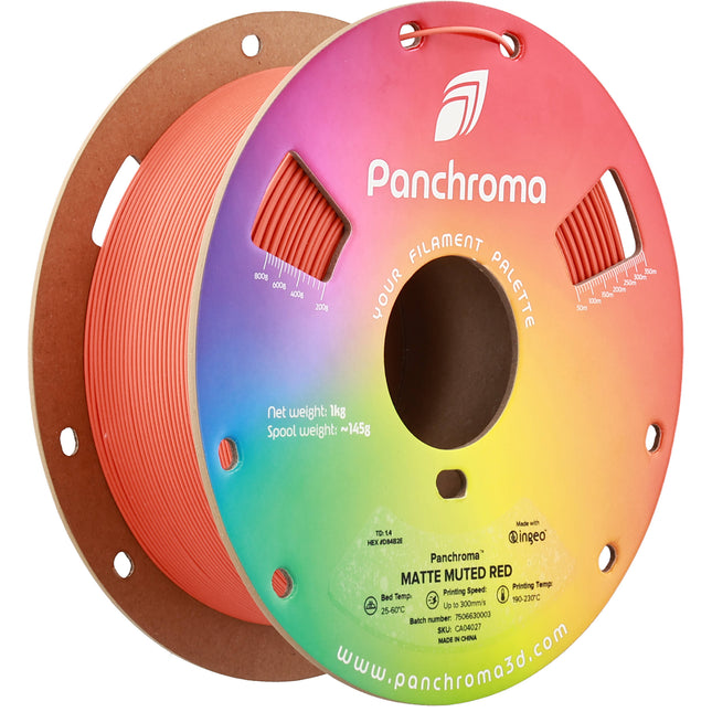 Polymaker Panchroma Matte PLA Filamento Rojo Mate 1kg 1.75mm