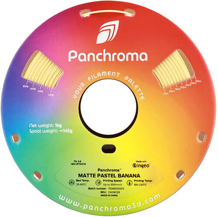 Polymaker Panchroma Matte PLA Filamento 1kg 1.75mm 374-446°F Pastel Banana