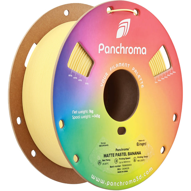 Polymaker Panchroma Matte PLA Filamento 1kg 1.75mm 374-446°F Pastel Banana