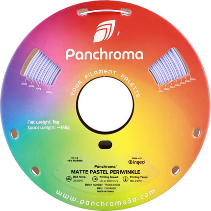 Polymaker Panchroma Matte PLA Filamento 1kg 1.75mm Pastel Periwinkle
