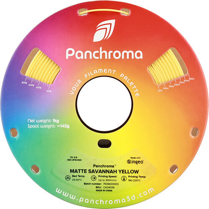 Polymaker Panchroma Matte PLA Filamento 1kg 1.75mm Amarillo Savannah