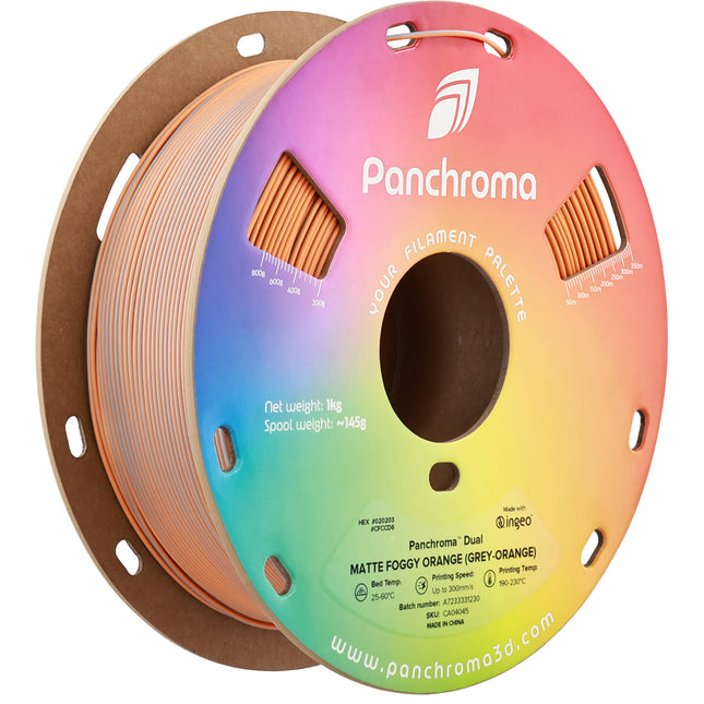 Polymaker Panchroma Filamento PLA Dual Mate 1kg 1.75mm Gris Naranja