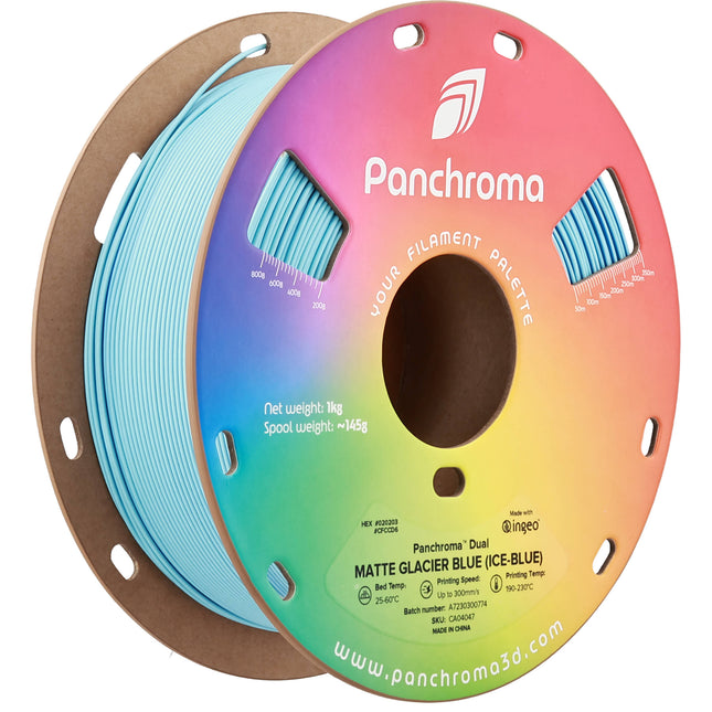 Polymaker Panchroma Filamento PLA Doble Color Dual Matte 1.75mm 1kg Azul y Azul Hielo