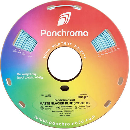Polymaker Panchroma Filamento PLA Doble Color Dual Matte 1.75mm 1kg Azul y Azul Hielo