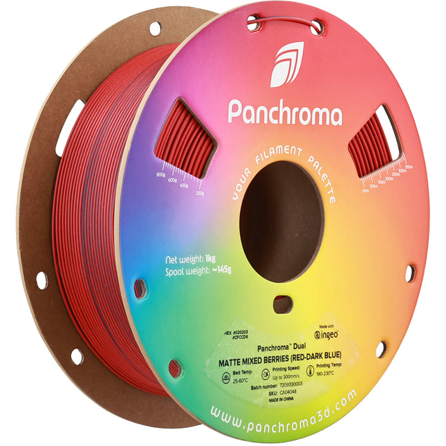 Polymaker Panchroma Filamento PLA Dual Matte 1kg Diámetro 1.75mm Rojo Azul
