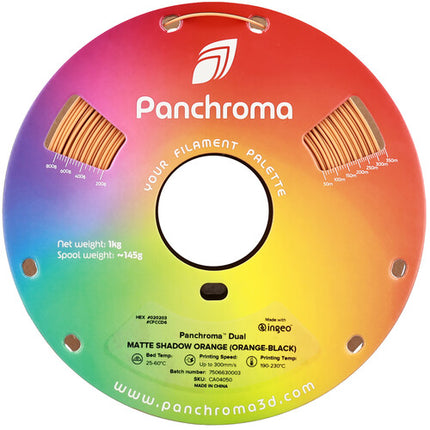 Polymaker Panchroma Filamento PLA Dual Mate 1kg 1.75mm Naranja Negro