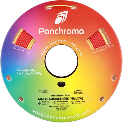 Polymaker Panchroma Filamento PLA Dual Matte 1kg Diámetro 1.75mm Roja Amarilla