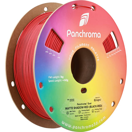 Polymaker Panchroma Filamento PLA Dual Mate 1kg Negro y Rojo 1.75mm