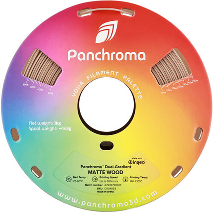 Polymaker Panchroma Gradient Matte PLA Filamento 1kg 1.75mm Madera Marrón