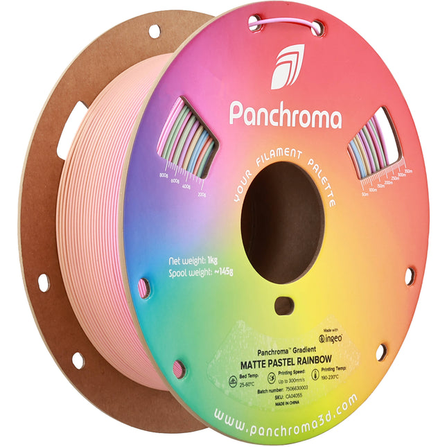 Polymaker Panchroma Gradient Matte Filamento PLA 1kg 1.75mm Pastel Arcoíris