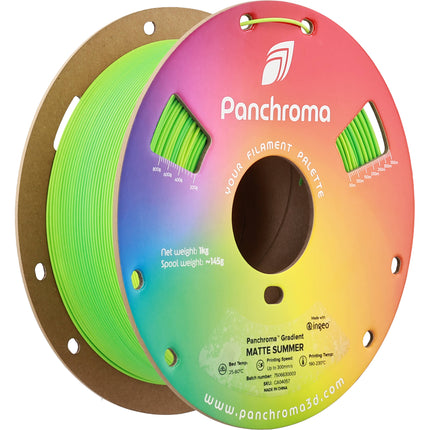 Polymaker Panchroma Gradient Matte PLA Filamento 1kg Diámetro 1.75mm Temperatura 374-446°F Verde Verano