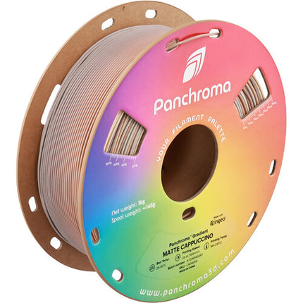 Polymaker Panchroma Gradient Matte PLA Filamento 1kg 1.75mm Cappuccino White