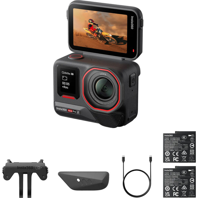 Insta360 Ace Pro 2 Cámara de Acción 8K 157° Gran Angular 2 Baterías