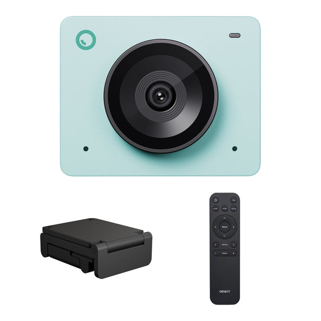 OBSBOT Meet SE Webcam AI 1080p 100fps Kit Essentials+ Verde Aurora
