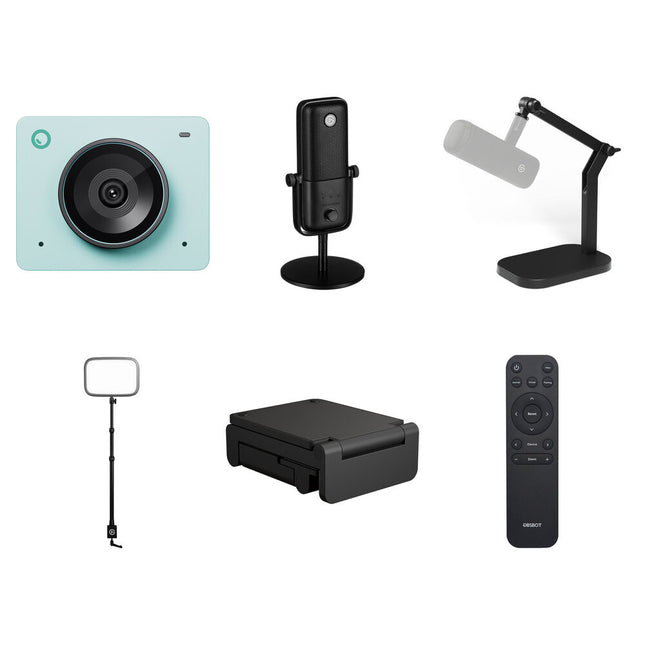 OBSBOT Meet 2 Webcam 4K 30 fps HDR con Micrófono y Luz Key Light